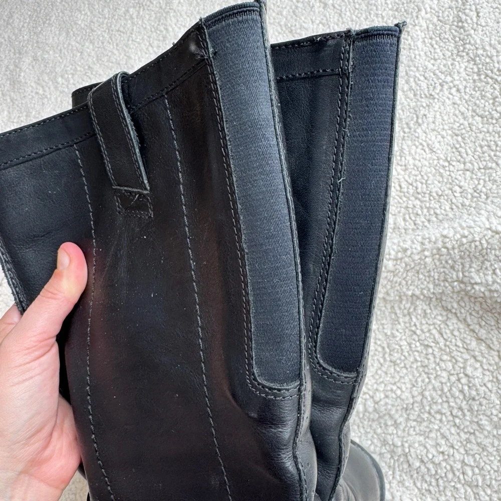 Keen Tyretread Black Leather Tall Boots - Picture 9 of 9